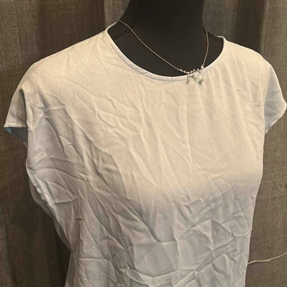 Light Blue Halogen Blouse - Picture 2 of 3